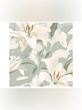 Green & White Peel and Stick Wallpaper or Craft Paper 17.3"x78.7"